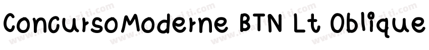 ConcursoModerne BTN Lt Oblique字体转换
